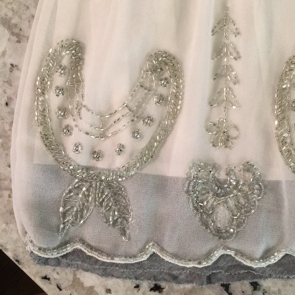 Like NEW! Free People embellished sheer skirt! - Picture 2 of 5